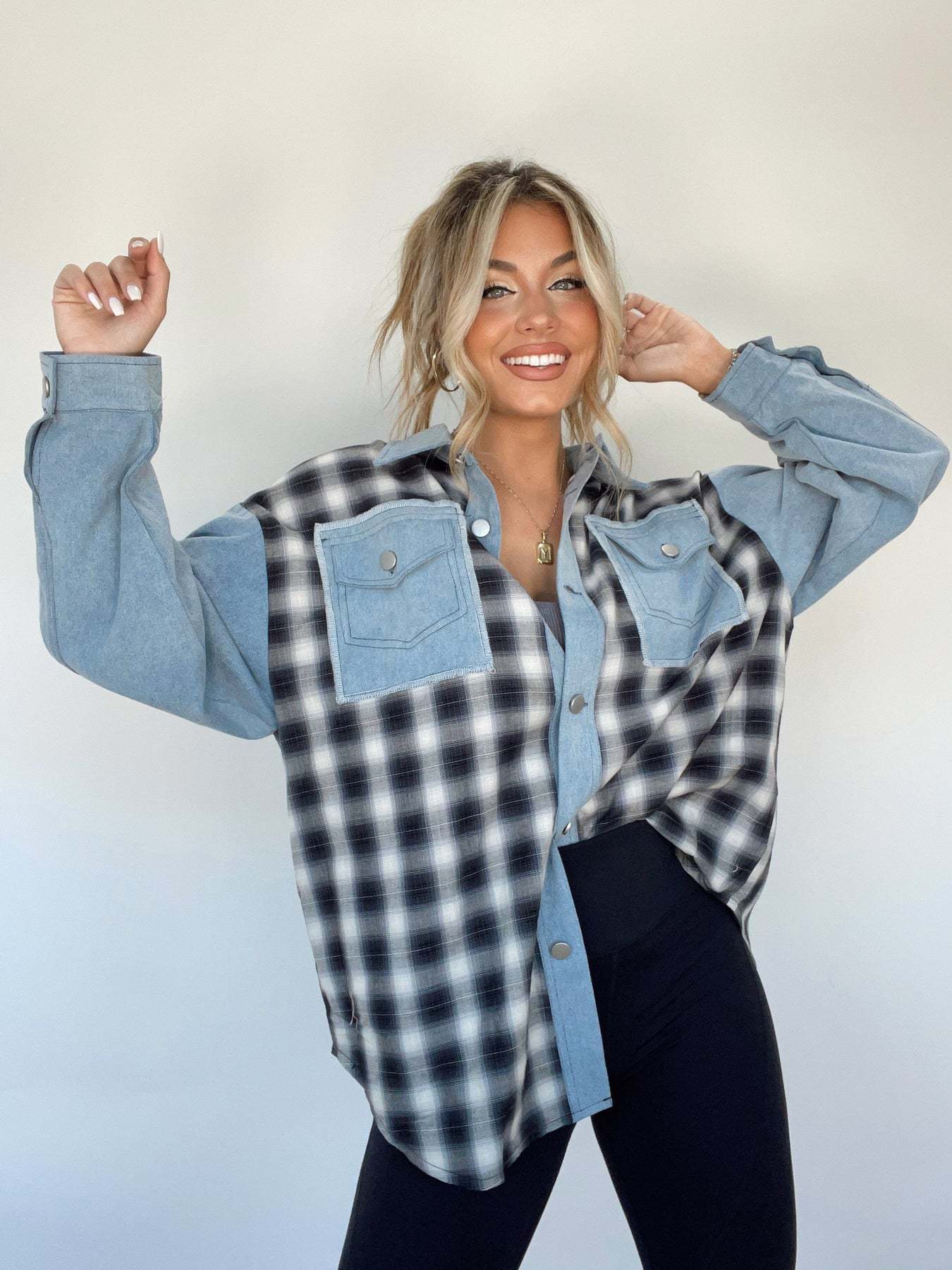 Sylis | Stylish Oversize Retro Denim Shirt