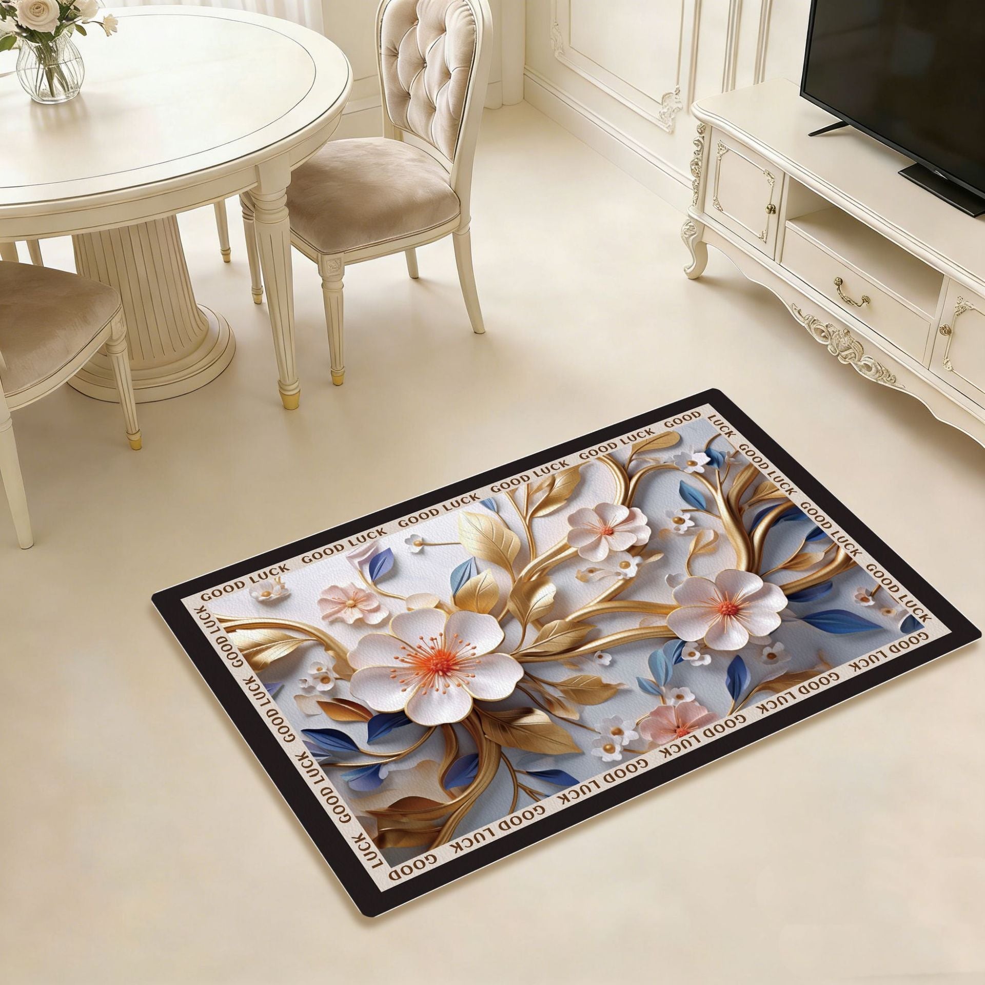 Playful Citrus-Themed Bathroom Mat