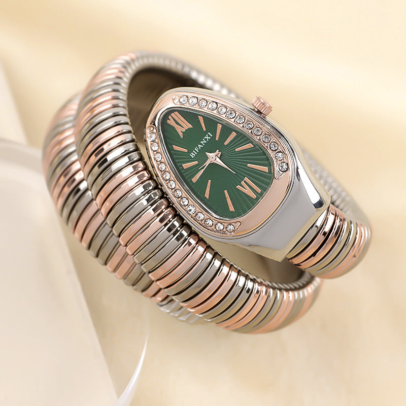 Sylis-Mode | Snake watch with quartz movement and personalized bracelet