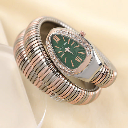 Sylis-Mode | Snake watch with quartz movement and personalized bracelet