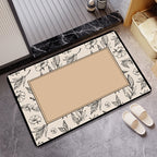Floral Patterned Bathroom Mat