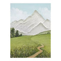 Framed Majestic Mountain Landscape Art