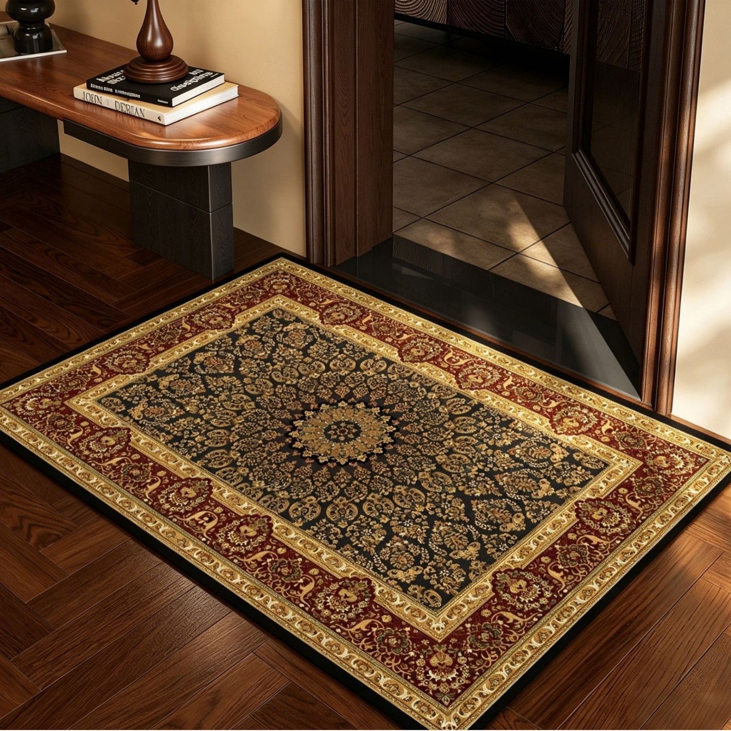Luxurious Vintage-Inspired Floor Mat