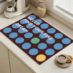 Playful Textured Kitchen Mat