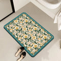 Vintage Floral Pattern Bath Mat
