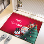 Festive Christmas-Themed Bath Mat