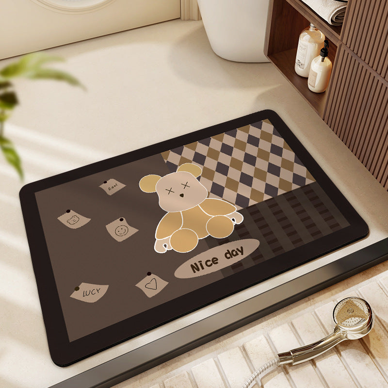 Cute Cartoon-Themed Bath Mat