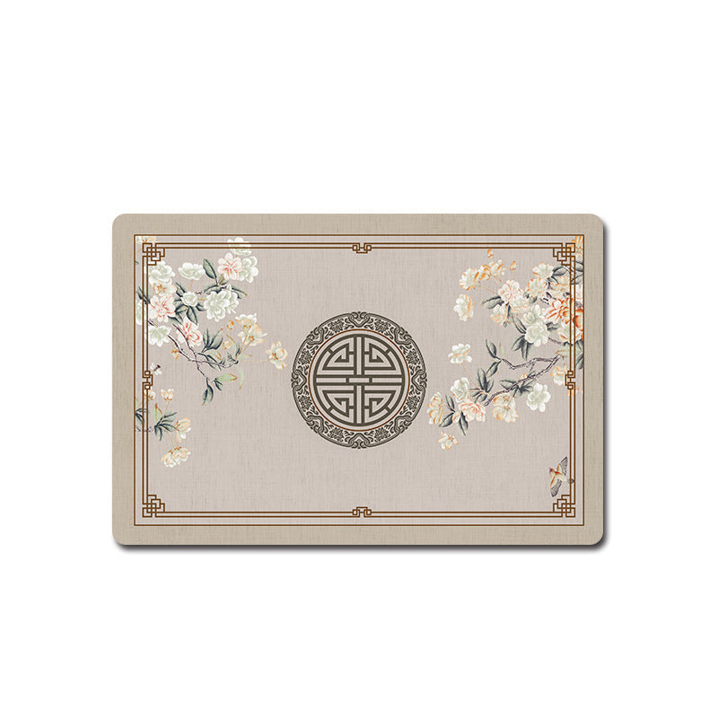 Artistic Floral Bath Mat