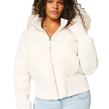 Sylis Quilted Winter Jacket with Detachable Hood and Elastic Cuffs Heidi Fashion
