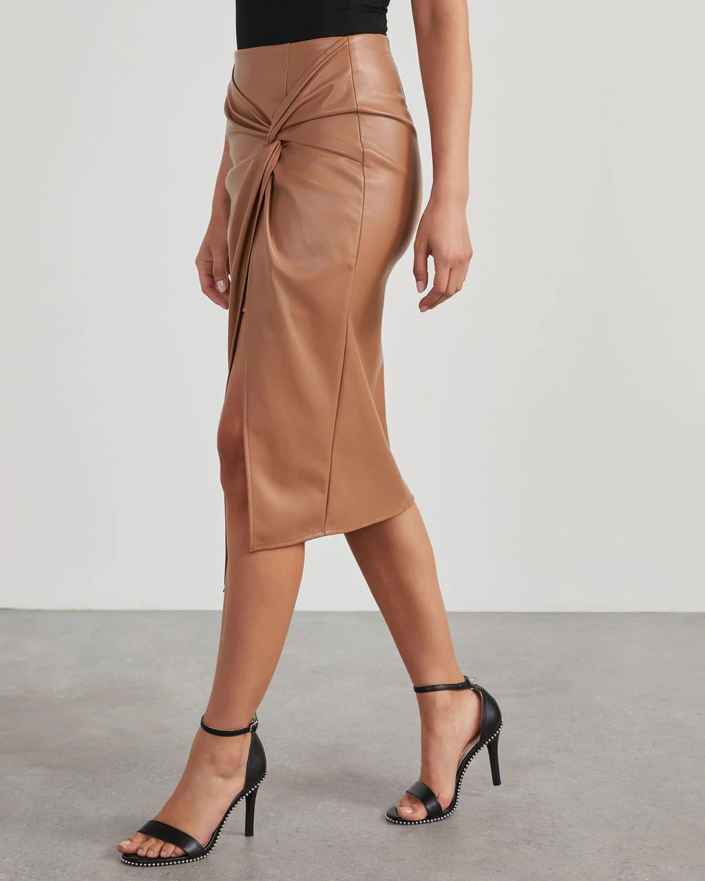 Sylis | Asymmetrical Vegan Leather Skirt