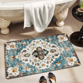Vintage Floral Design Bath Mat