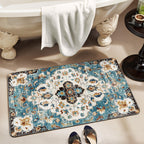 Vintage Floral Design Bath Mat