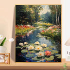 Floral Landscape Oil Painting Wall Art Meroci