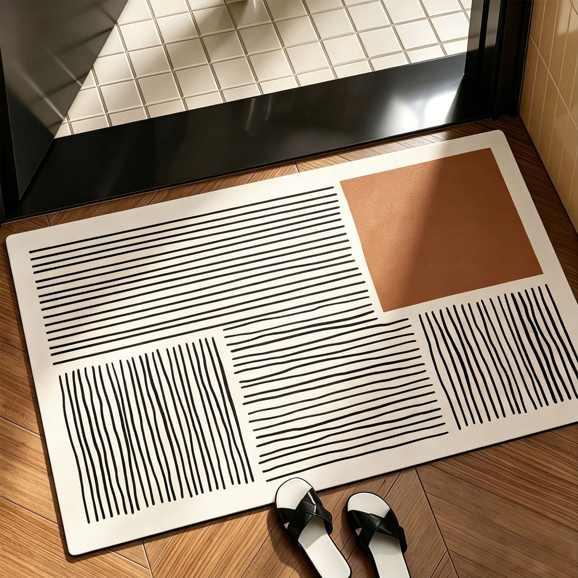 Geometric Patterned Bath Mat