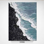 Coastal Waves Textured Canvas Artwork
