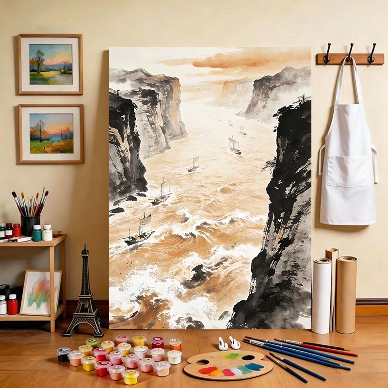 Scenic River Canvas Art Print Meroci