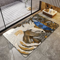 Artistic Horse-Themed Bath Mat