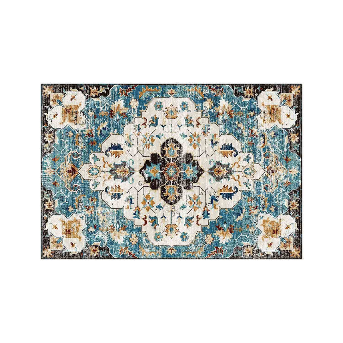 Floral Print Bath Mat