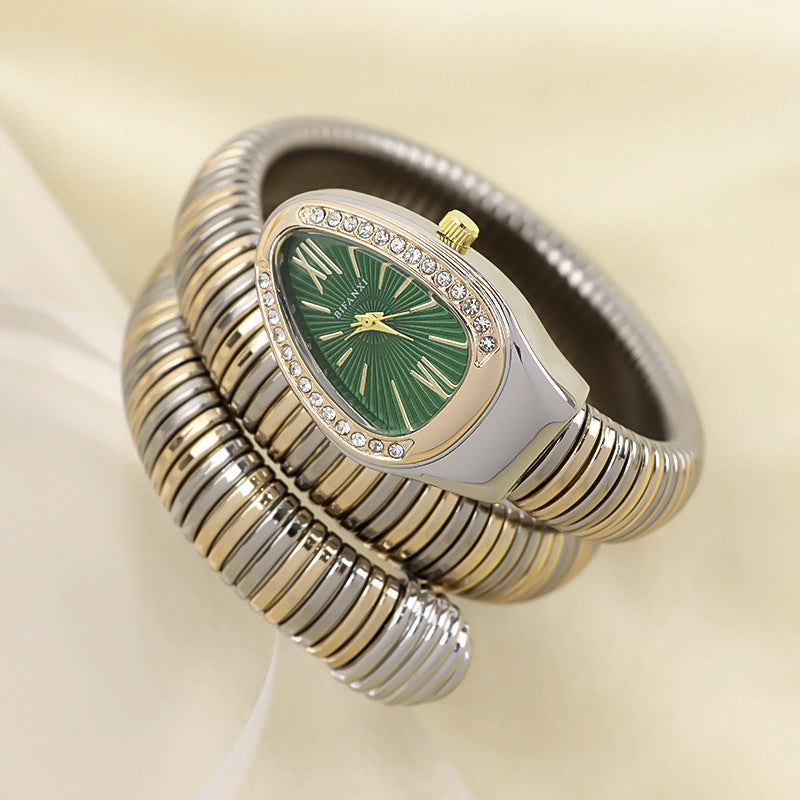 Sylis-Mode | Snake watch with quartz movement and personalized bracelet