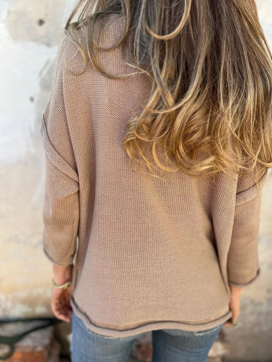 Sylis | Cozy Knit V-Neck Pocket Top