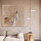 Horse-Themed Abstract Canvas Artwork