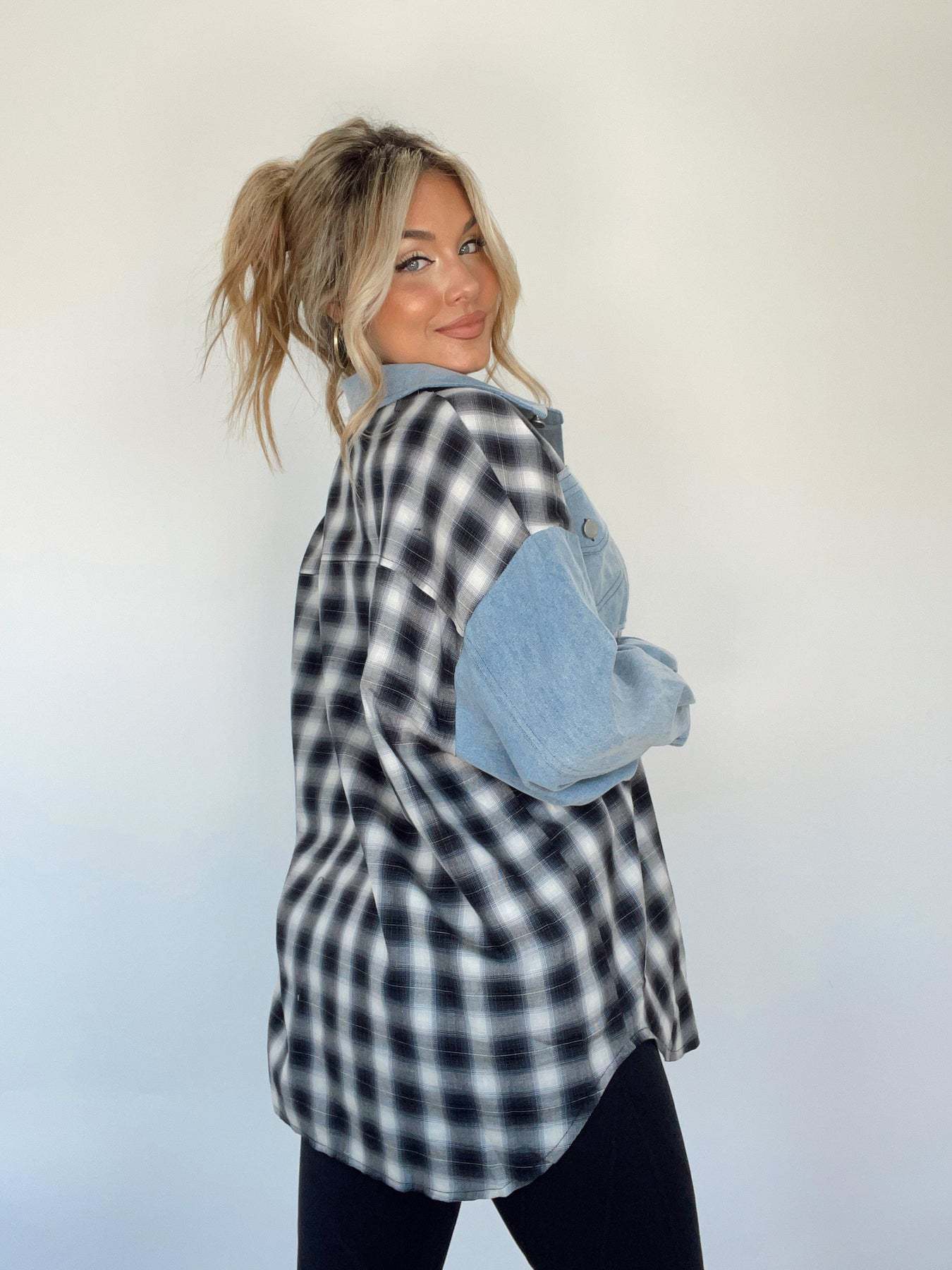 Sylis | Stylish Oversize Retro Denim Shirt