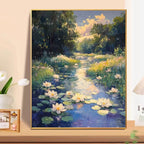 Floral Landscape Oil Painting Wall Art Meroci