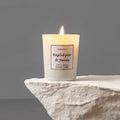 Scented Frosted Glass Soy Wax Candle With English Pear And Freesia Aroma
