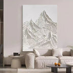 3D Mountain Relief Framed Canvas Artwork