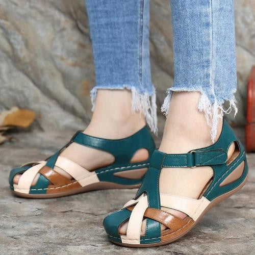 Sylis | Chic Multi-Strap Wedge Sandals