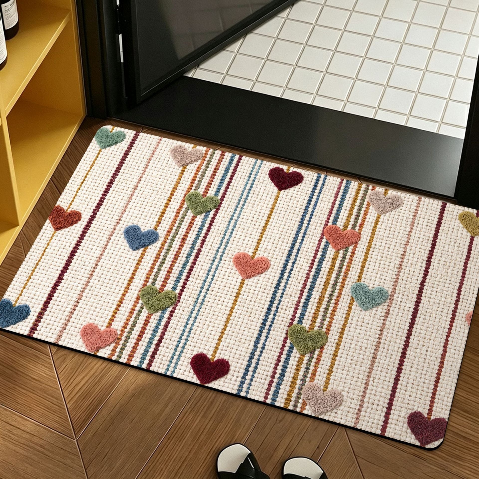 Heart Pattern Decorative Bath Mat