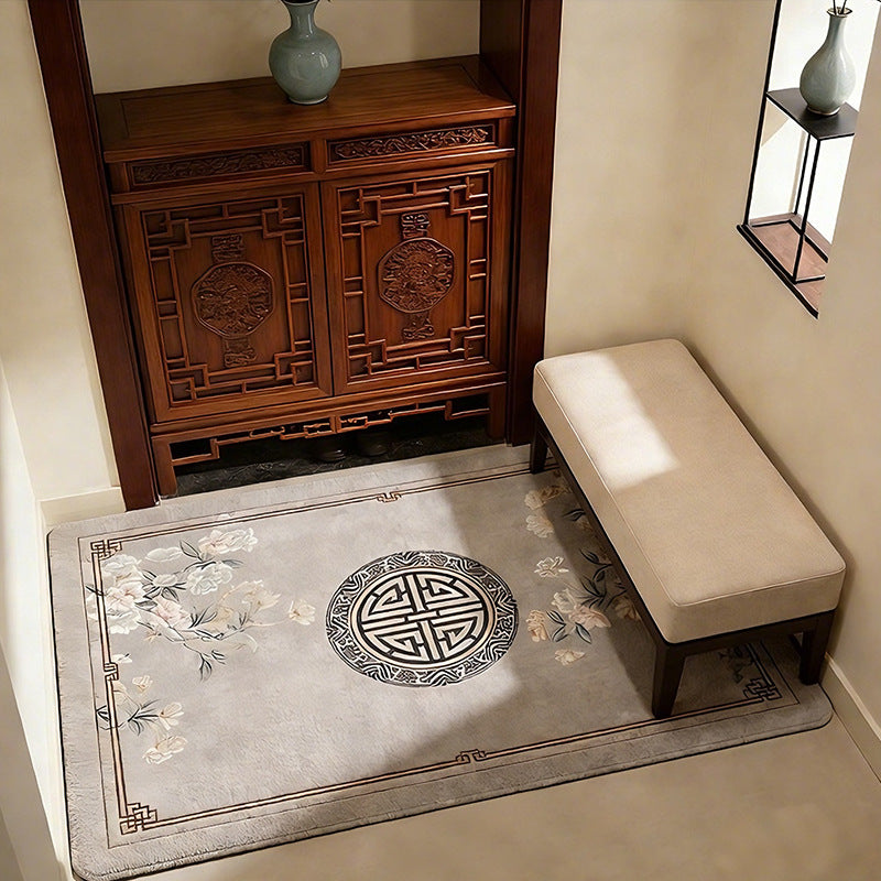Artistic Floral Bath Mat