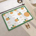 Playful Citrus-Themed Bath Mat