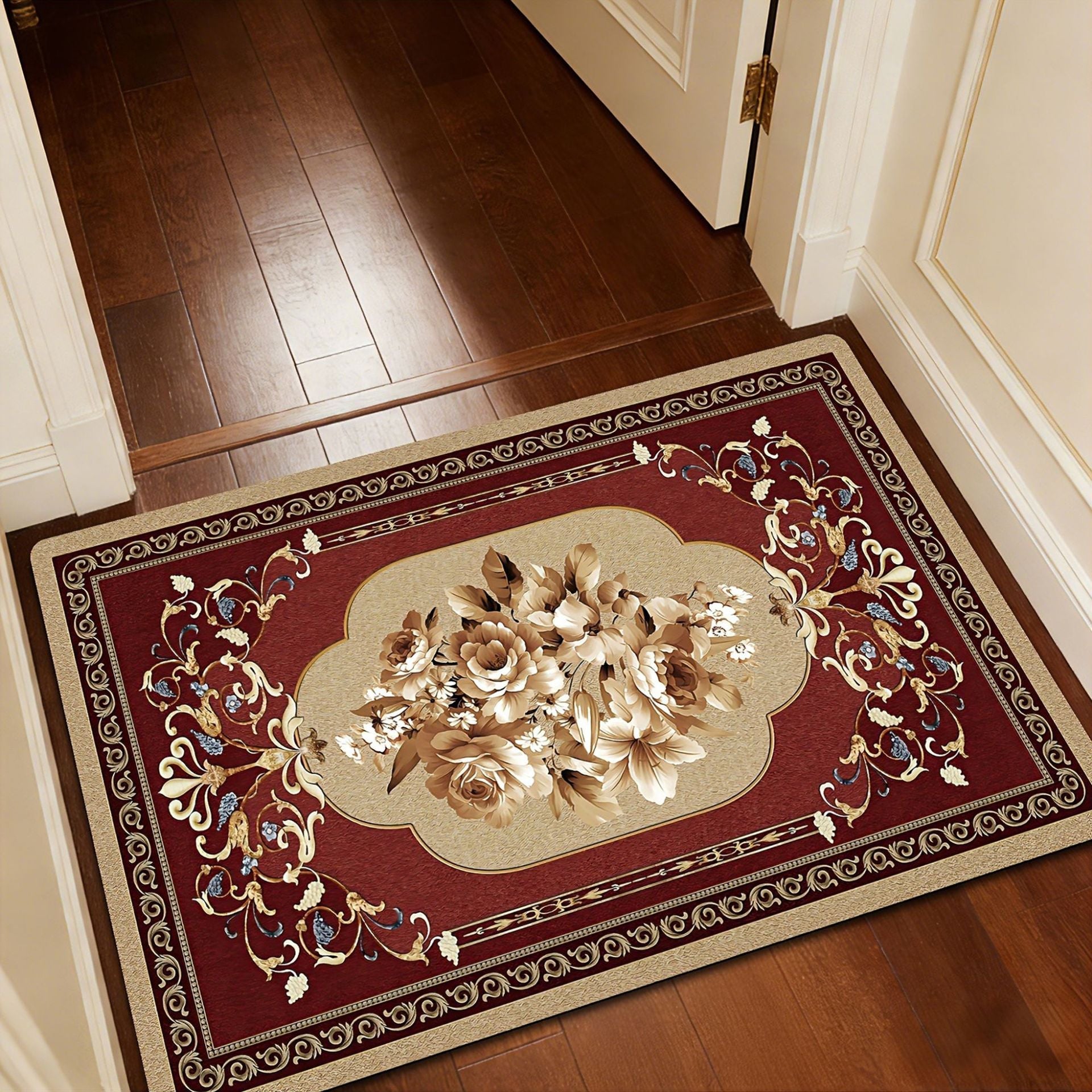 Luxurious Floral Pattern Bath Mat