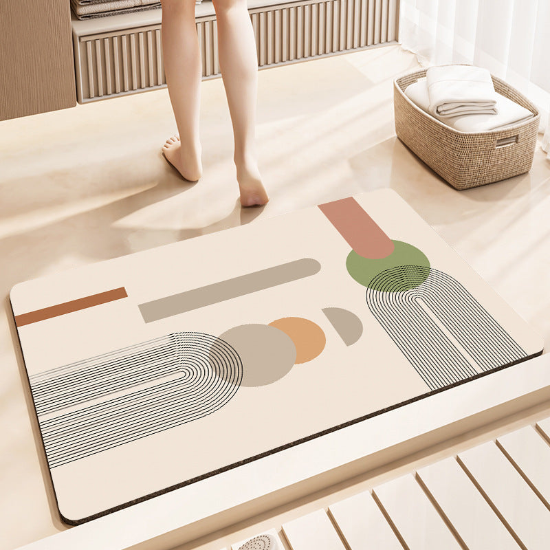Geometric Patterned Anti-Fatigue Bath Mat