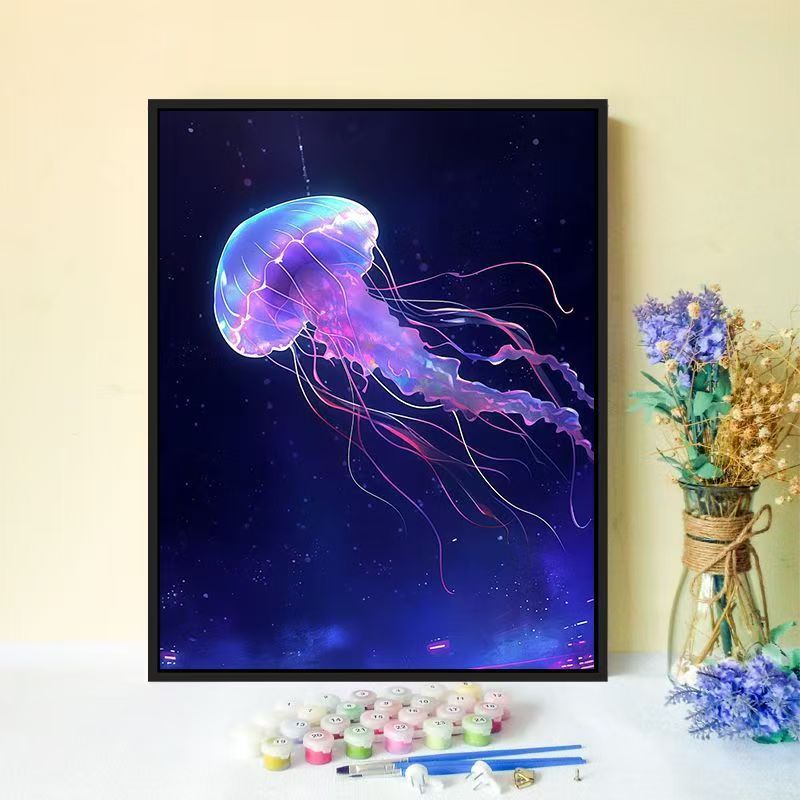 Jellyfish-Inspired Canvas Wall Art Meroci