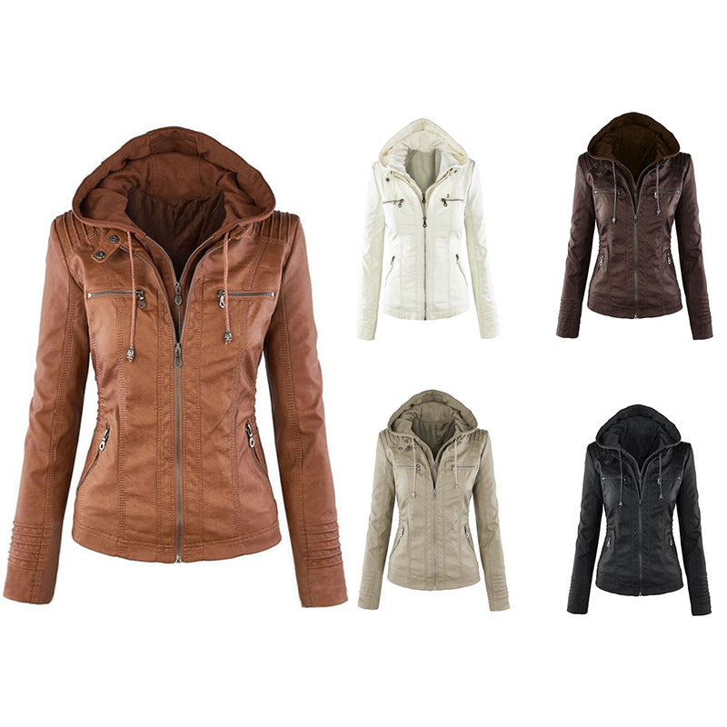 Sylis - Comfortable Zipper Leather Jacket