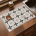 Elegant Floral Print Kitchen Mat