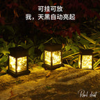 Solar Hanging Lantern With Realistic Flickering Flame LED Candle And Waterproof Outdoor Design