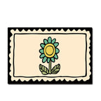 Decorative Floral Print Bath Mat