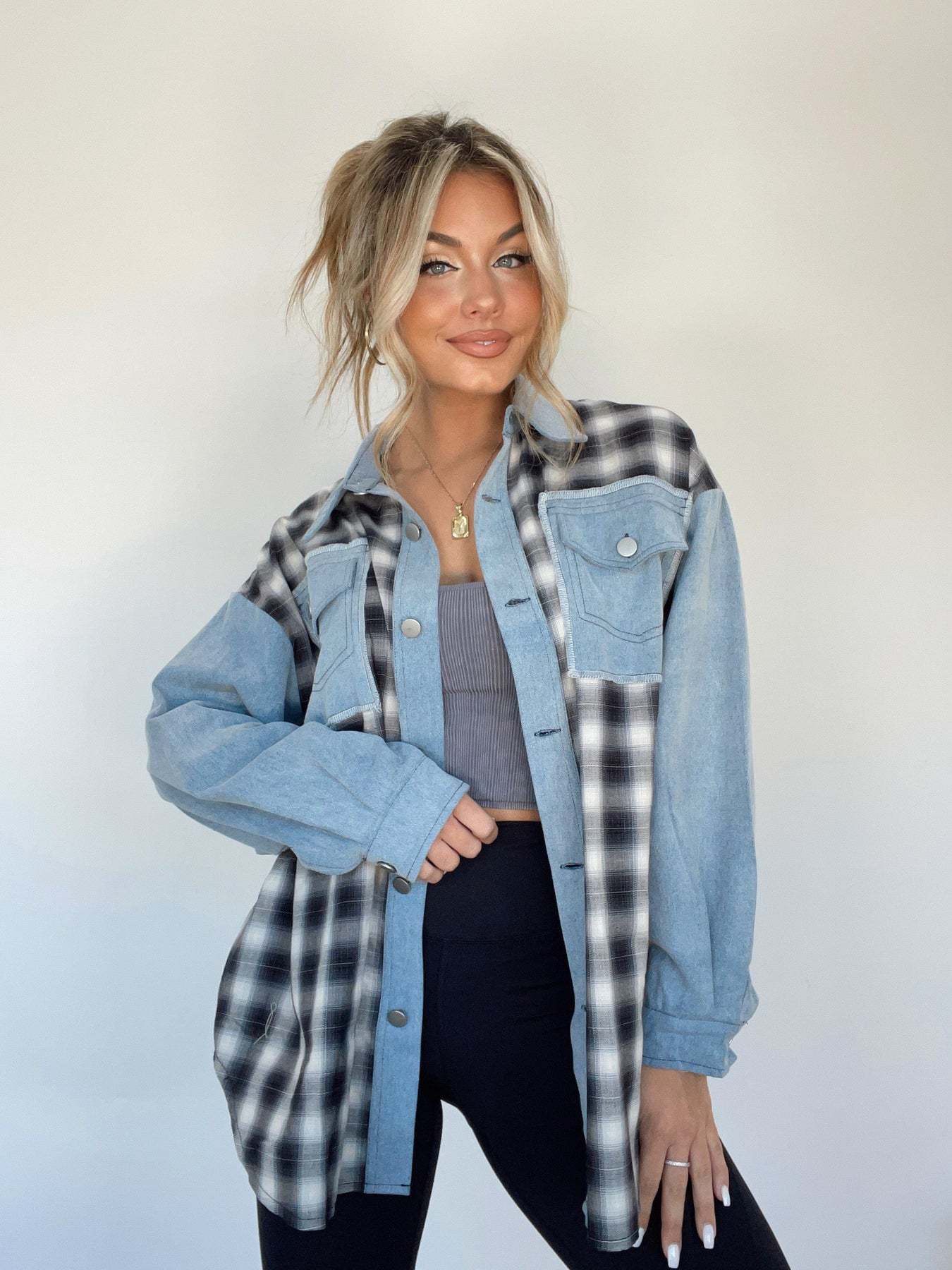 Sylis | Stylish Oversize Retro Denim Shirt