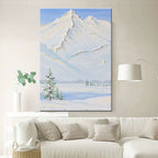 Relief Mountain Scene Canvas Art