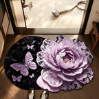 Floral Design Bathroom Mat
