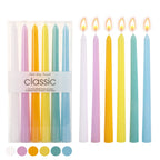 Pastel tapered dinner candles