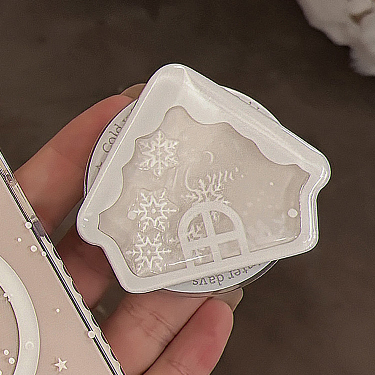 Fragrant candle in Winter House design