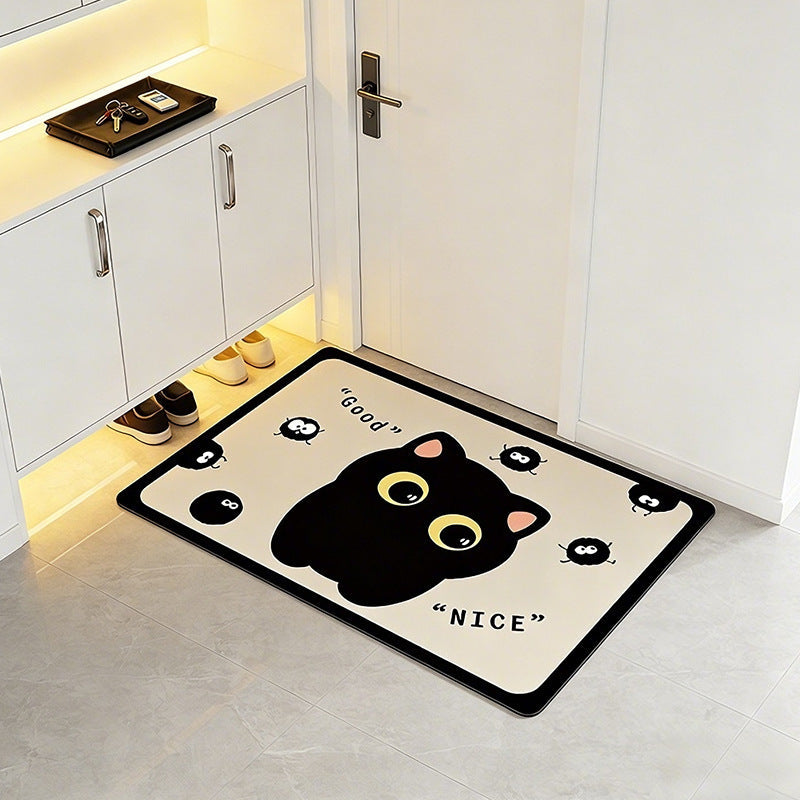 Playful Cow-Themed Bathroom Mat