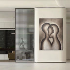 Modern Couple Silhouette Canvas Art