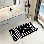 Playful Cartoon Dog-Themed Bath Mat