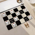Playful Cartoon Dog-Themed Bath Mat