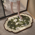 Floral-Patterned Soft Bathroom Mat